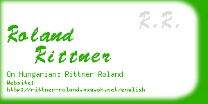 roland rittner business card